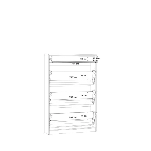 Szafka na buty z szufladą Dąb Sonoma